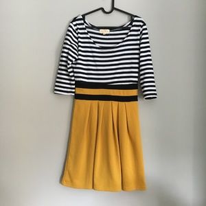 Modcloth Black and White Striped Dress